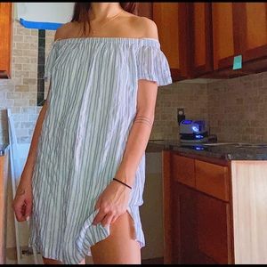 Off the shoulder mini dress